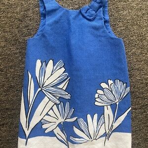 Janie & Jack Girls 6-12 Months Blue SAFARI LODGE Dress Spring Royal Blu